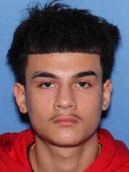 Close-up of young male suspect in San Antonio Crime Stoppers case.