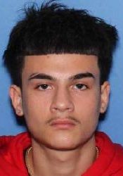 Close-up of young male suspect in San Antonio Crime Stoppers case.