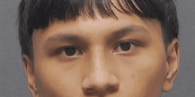 Young man with serious expression, promoting San Antonio Crime Stoppers initiative.